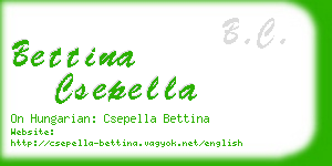 bettina csepella business card
